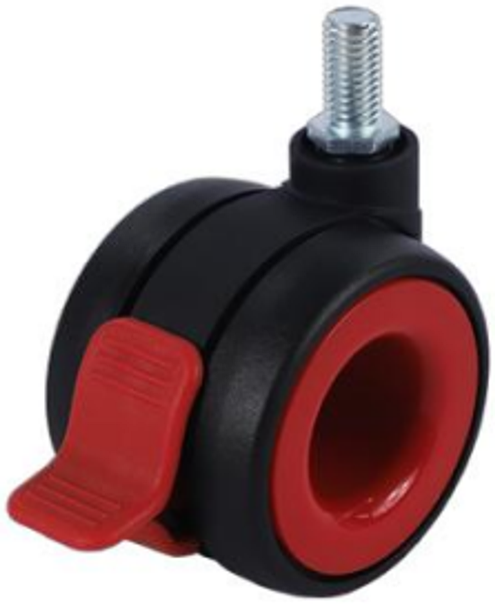 JQ-163-3 22/60mm Hollow Office Chair Caster Wheel with Brake