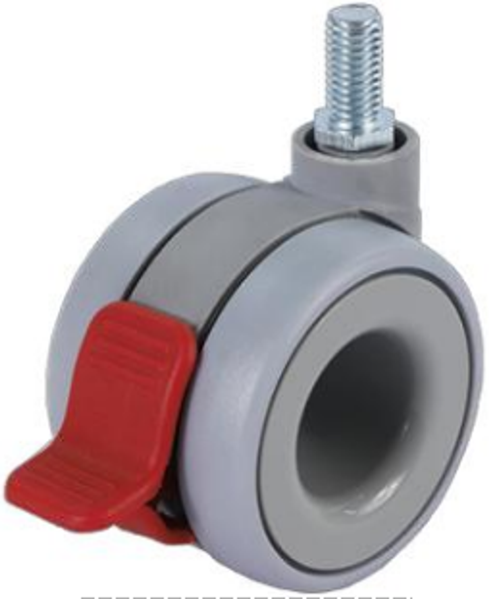 JQ-163-6 22/65mm Hollow Office Chair Caster Wheel with Brake