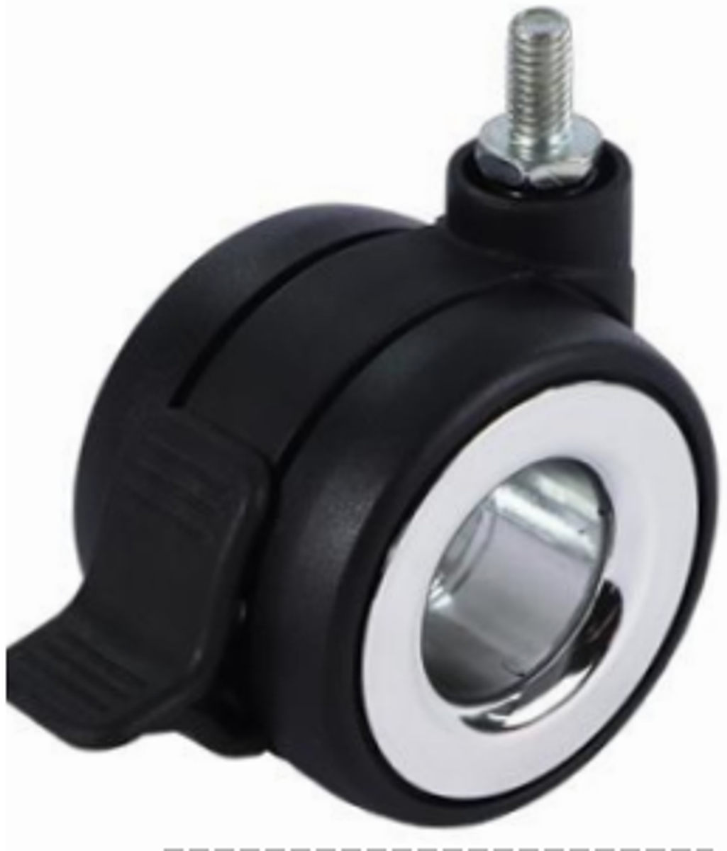 JQ-163-8 22/65mm Chrome Hollow Office Chair Caster Wheel with Brake