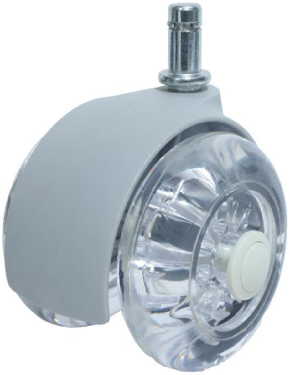 JQ-206-A 75mm Transparent PU Office Chair Caster Wheel