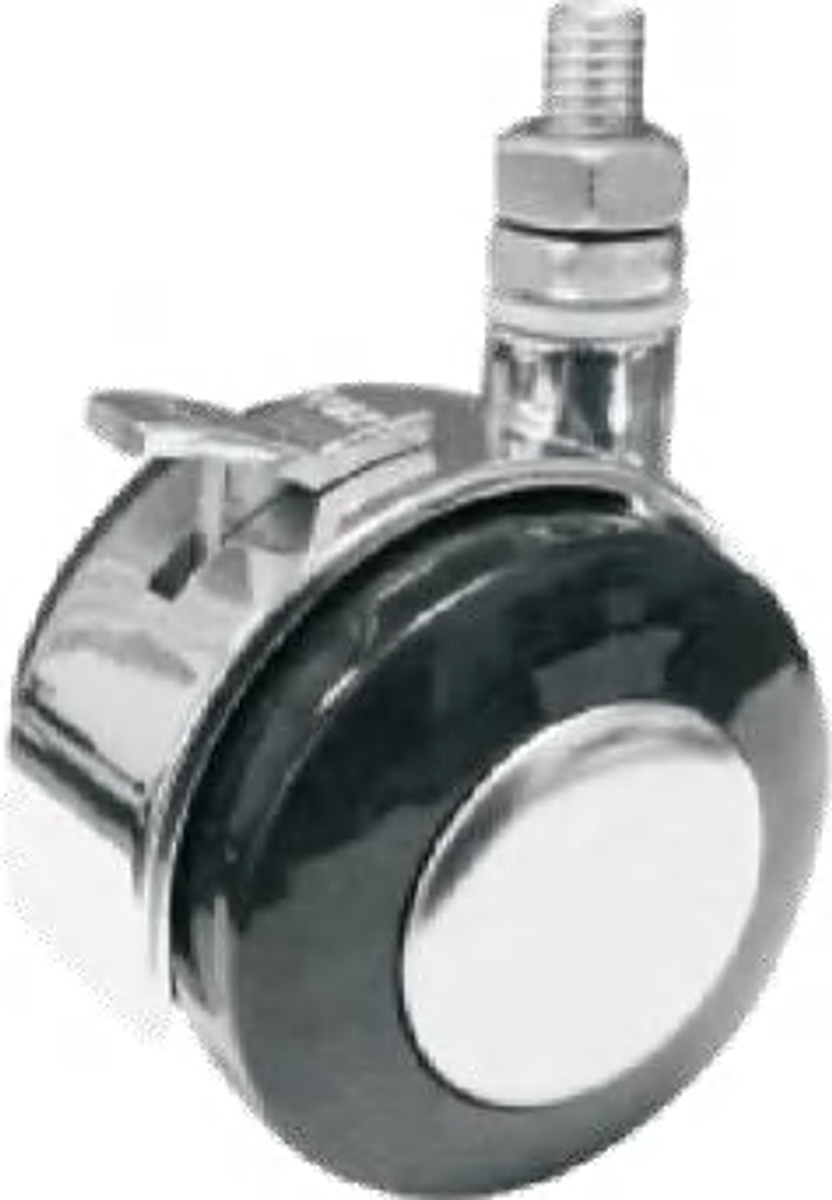 JQ-065-A 40mm Chrome Hotel Furniture Caster Wheel with Brake