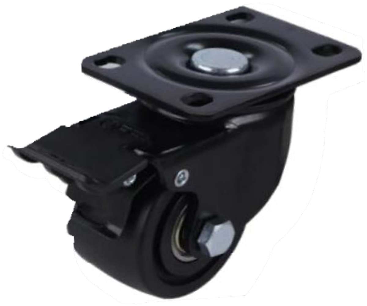 JQ-212-2 3 Inch Low Profile Industrial Caster Wheel with Brake