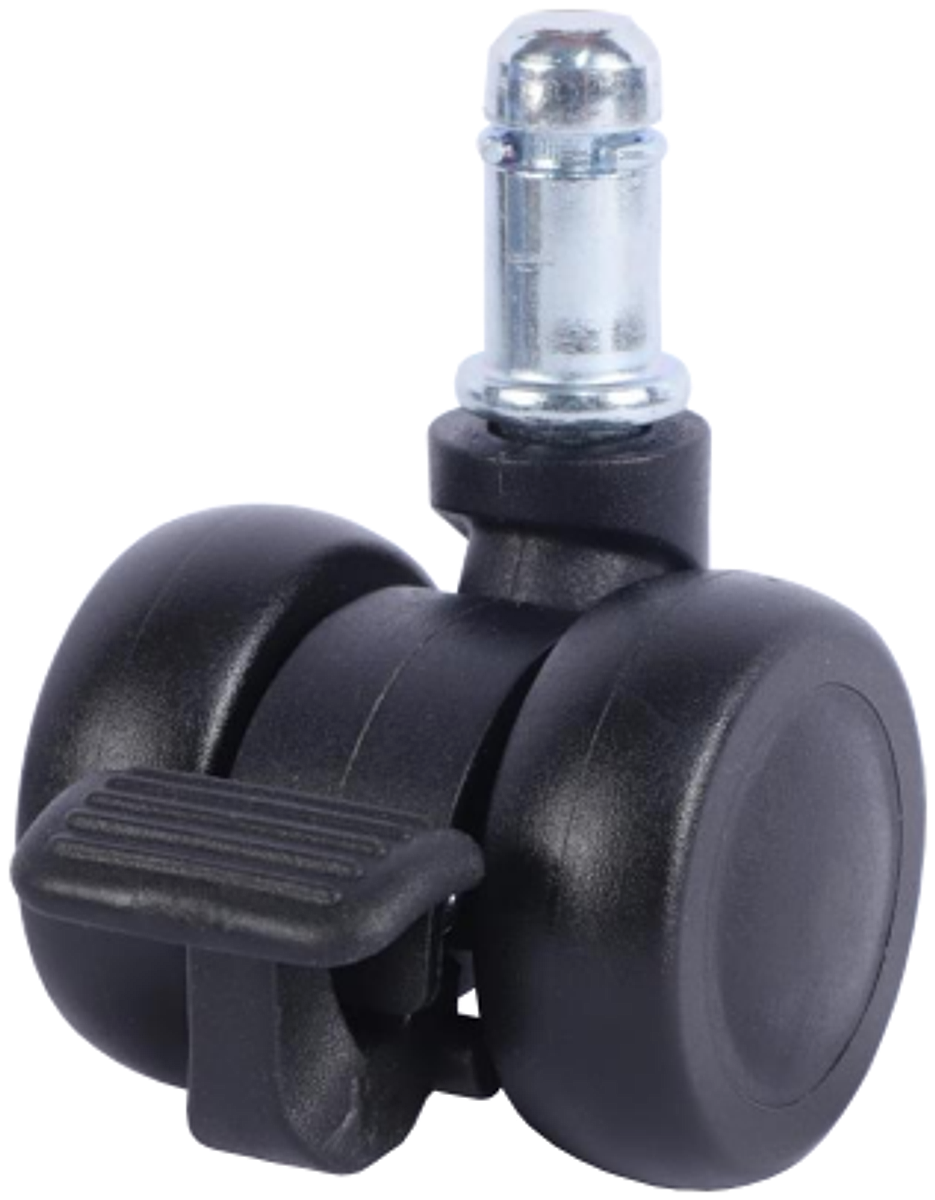 JQ-228-2 18/37mm Brake PU Furniture Appliance Caster Wheel